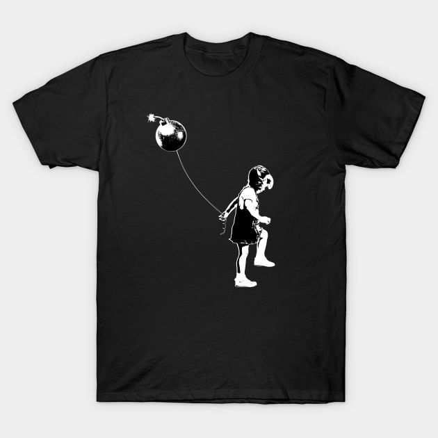 Banksy Bomb Girl T-Shirt by Barn Shirt USA